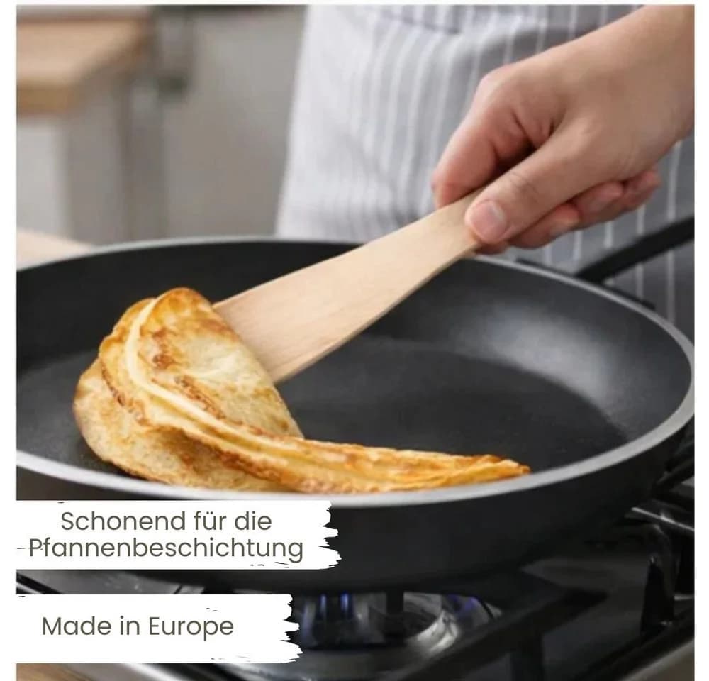 mikken Crêpes Zubehör Set aus Buchenholz mit Teigverteiler & Wender - Bild 4