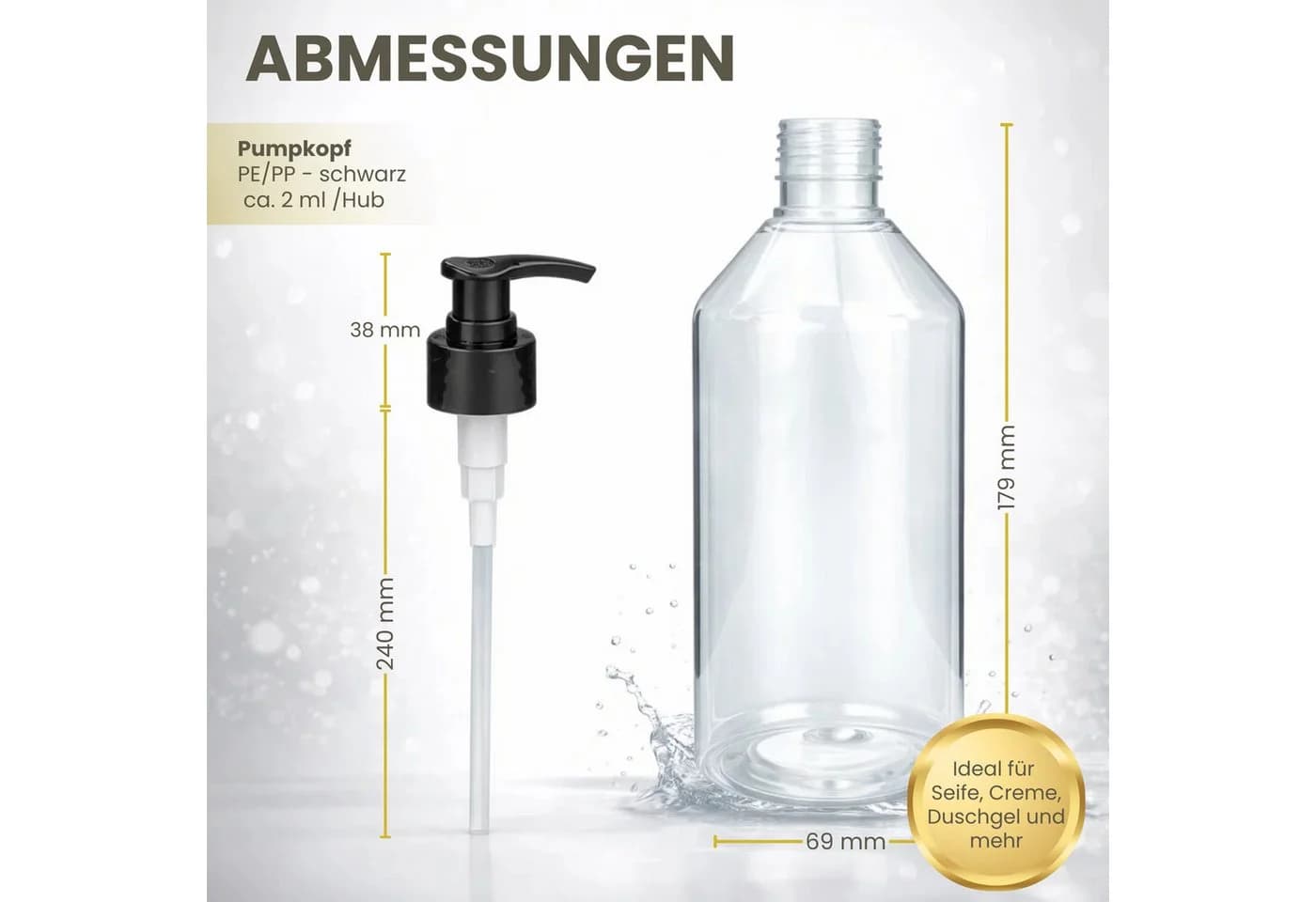 mikken Desinfektionsmittelspender Seifenspender 500 ml PET - Bild 5
