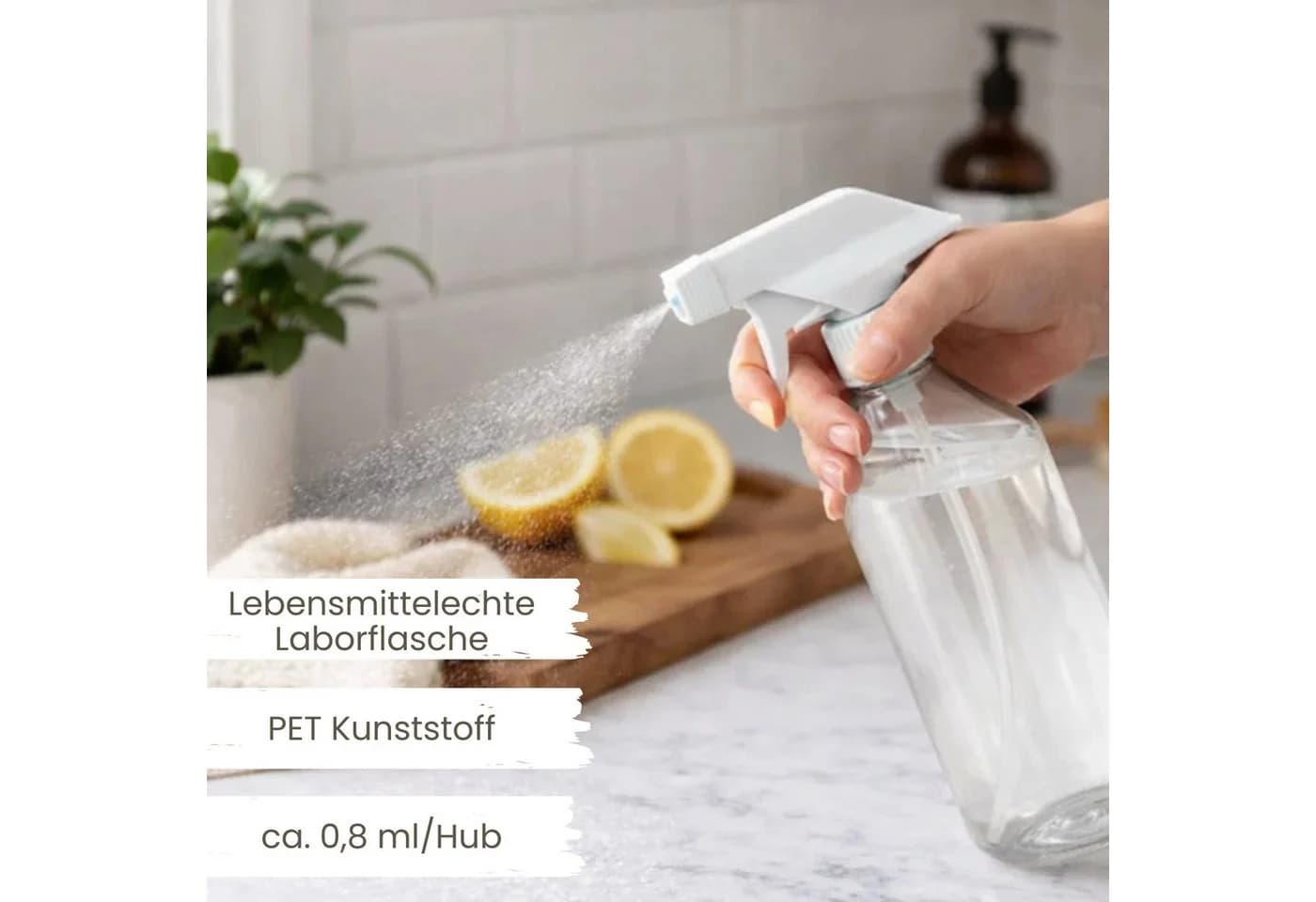 mikken Sprühflasche 500 ml PET transparent mit Trigger - Bild 4