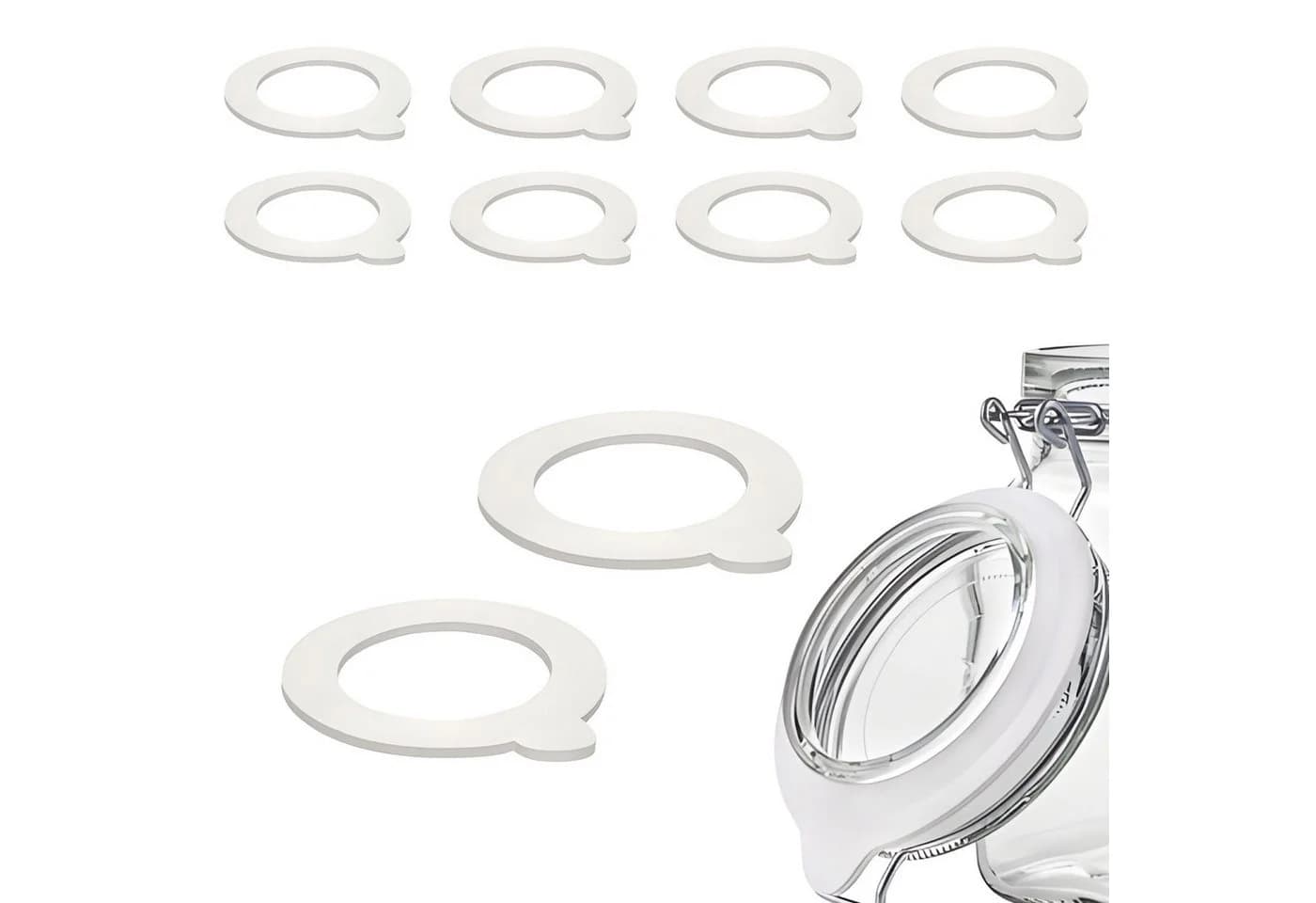 mikken Einkochring 10x Gummidichtung 65x41 mm weiß - Bild 2