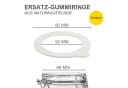 mikken Einkochring 10x Gummiringe 52x80 mm für Bügelgläser – Dichtungsringe weiß Bild 1