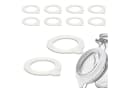 mikken Einkochring 10x Gummiringe 52x80 mm für Bügelgläser – Dichtungsringe weiß Bild 2