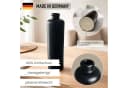 mikken Ölspender Keramikflasche 500 ml matt schwarz mit Edelstahl-Ausgießer Bild 1