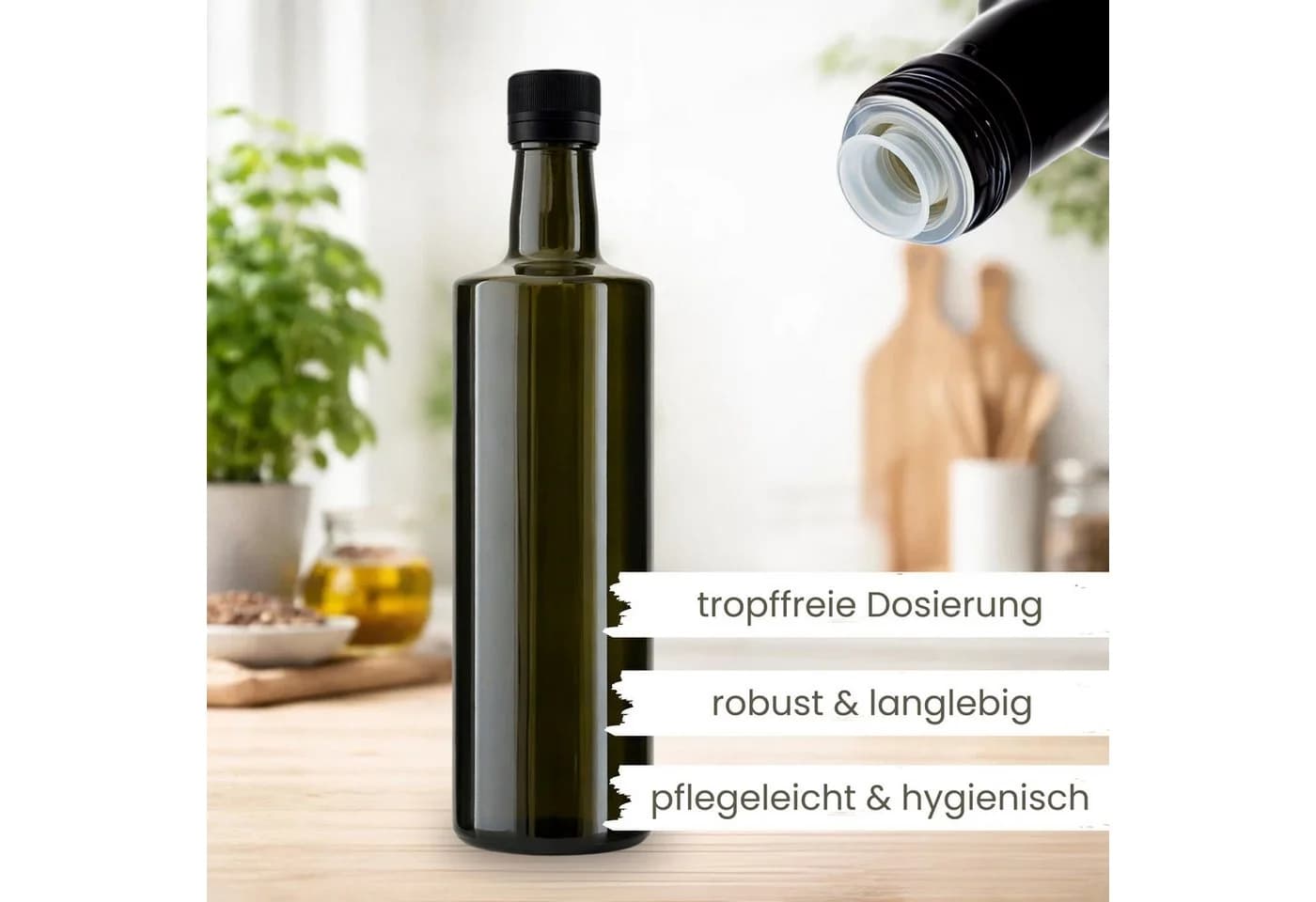 mikken Ölspender 2er Set 500ml Antikglas Braun mit Ausgießer