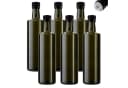 mikken Ölspender 6er Set Glasflaschen 500 ml Grün/Braun mit Ausgießer Bild 2