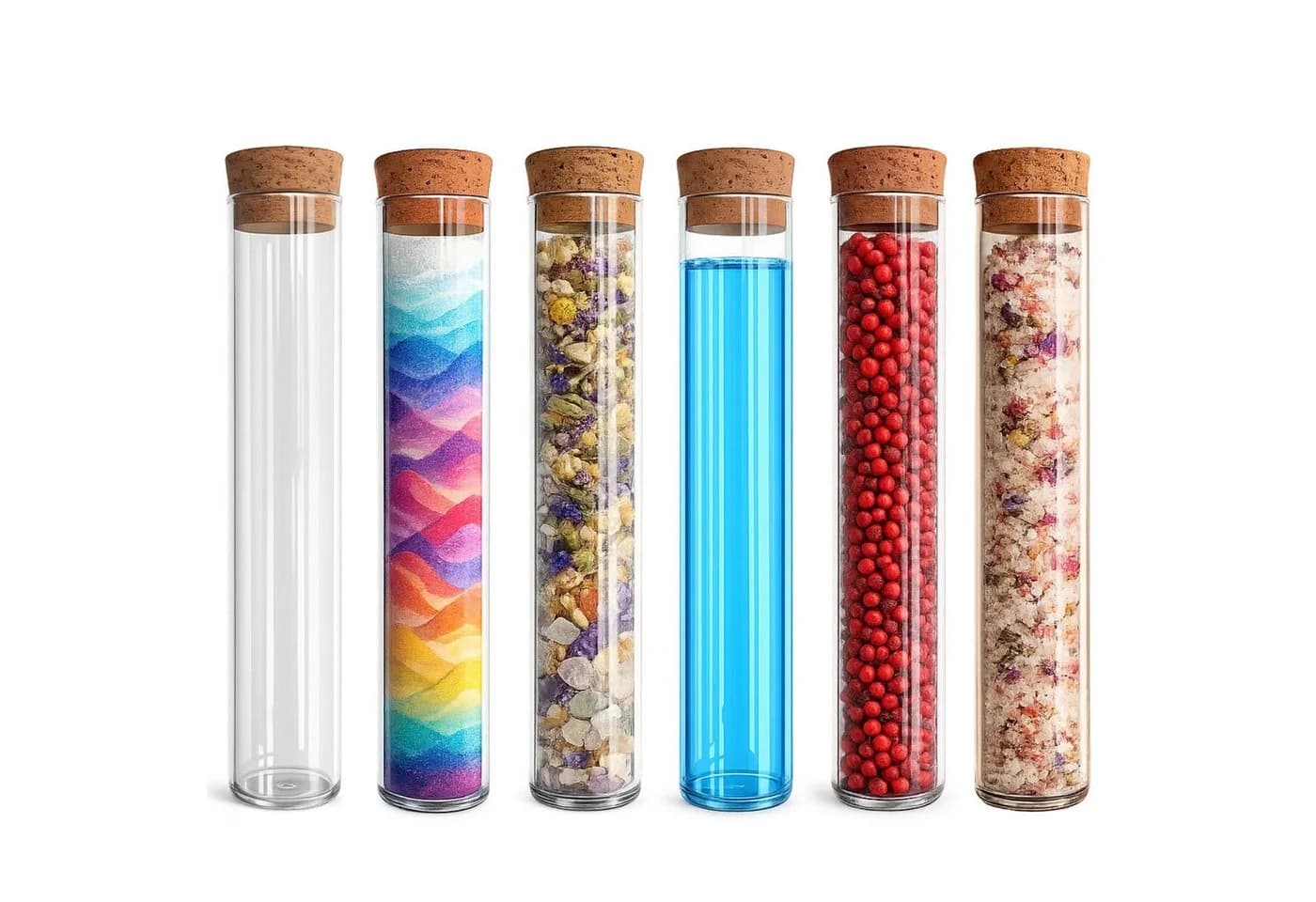 Mikken 6er Set Reagenzgläser 150 ml mit Korken - Bild 2