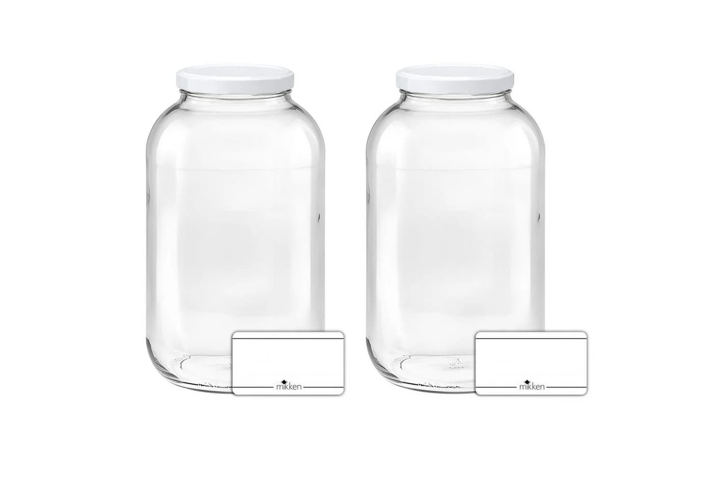 mikken Einmachglas XL 4250 ml 2er Set Schwarz Glas - Bild 2