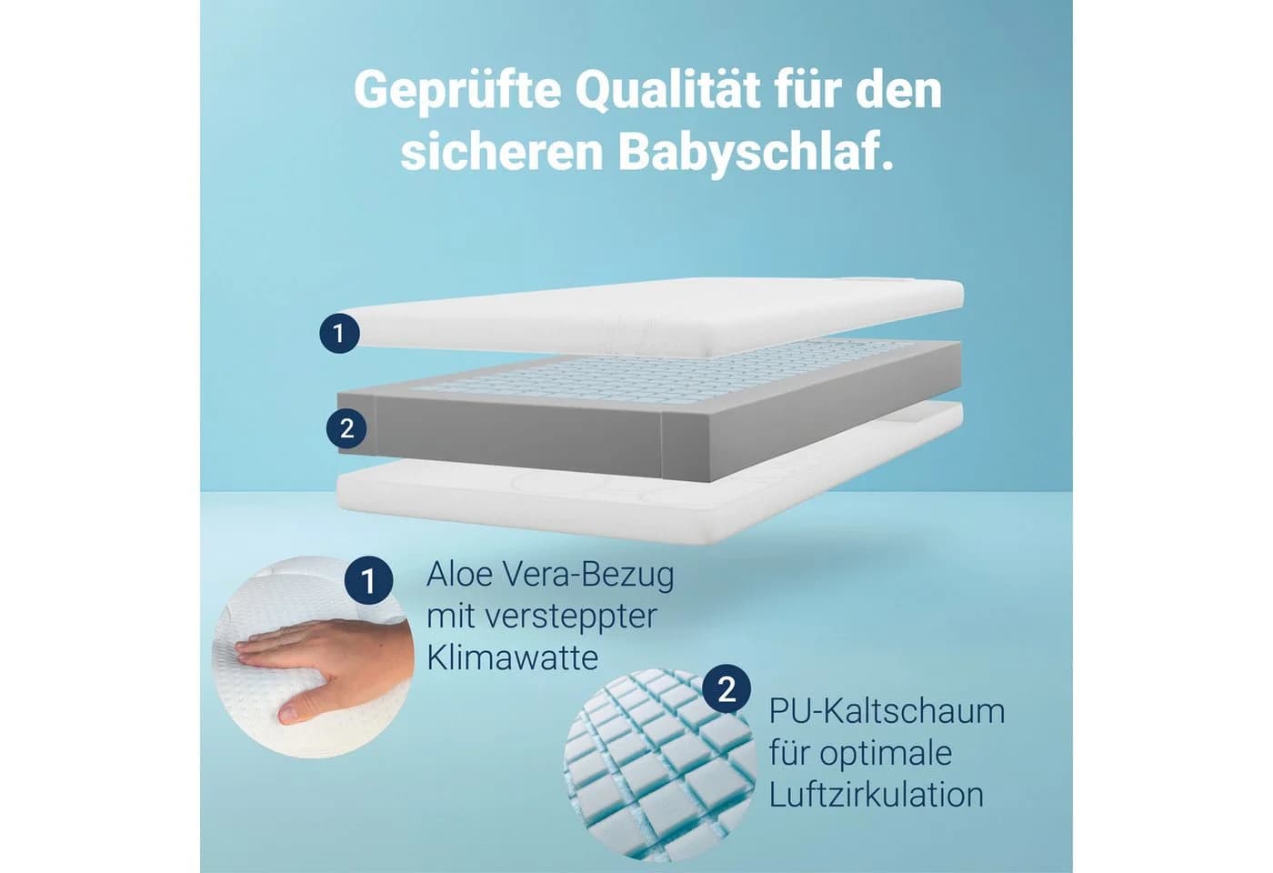 Betten-ABC Kindermatratze Junior-Duo Wendematratze mit Trittkante - Bild 5
