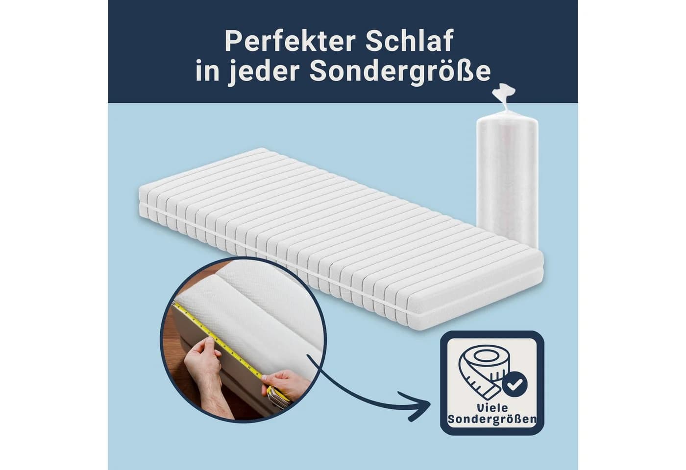 Kaltschaummatratze Betten-ABC Dream Spezial Sondermaß 13 cm atmungsaktiv feuchtigkeits- und temperaturregulierend - Bild 5