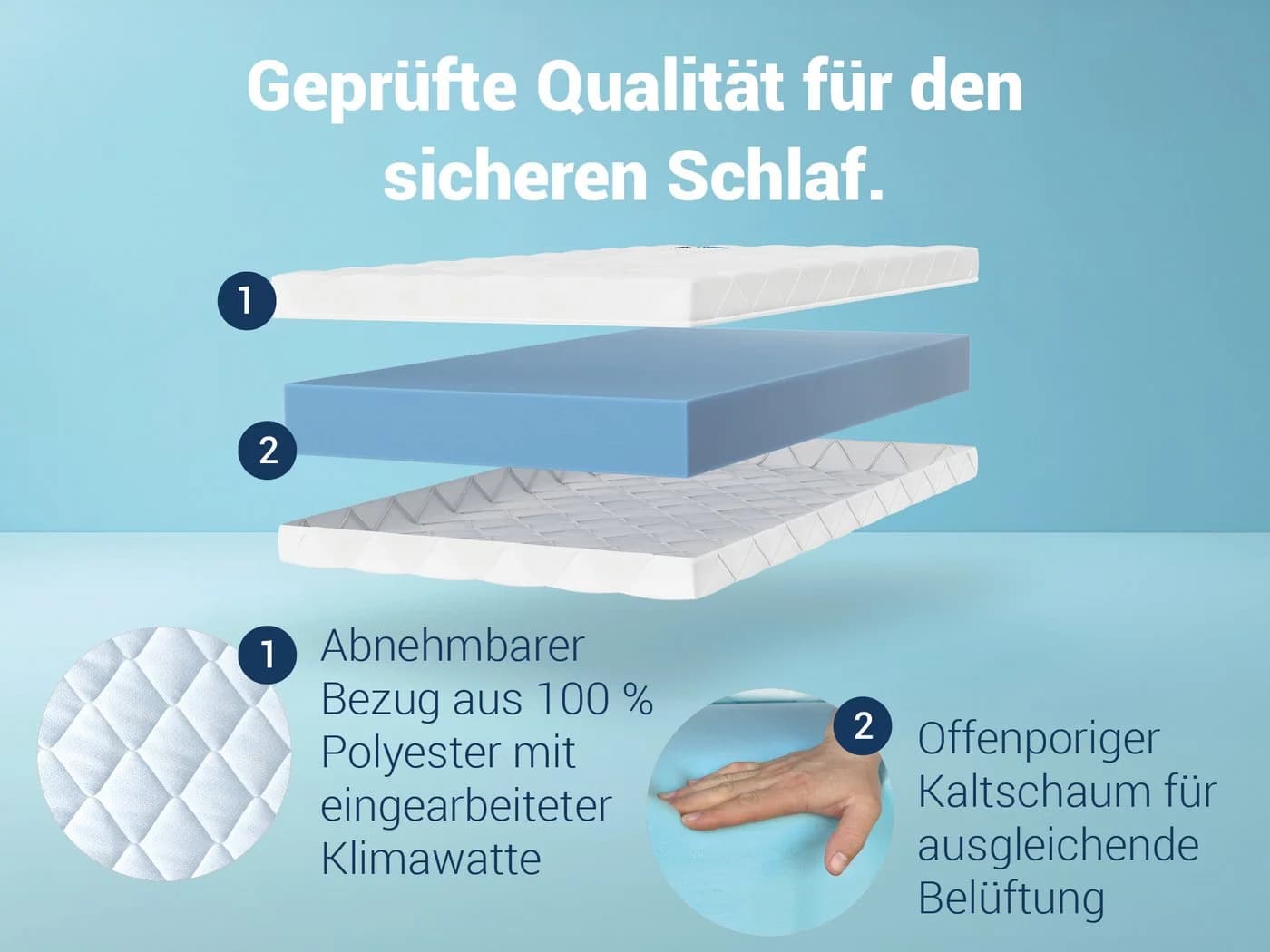 Betten-ABC Kindermatratze Bambini mit waschbarem Bezug - Bild 4