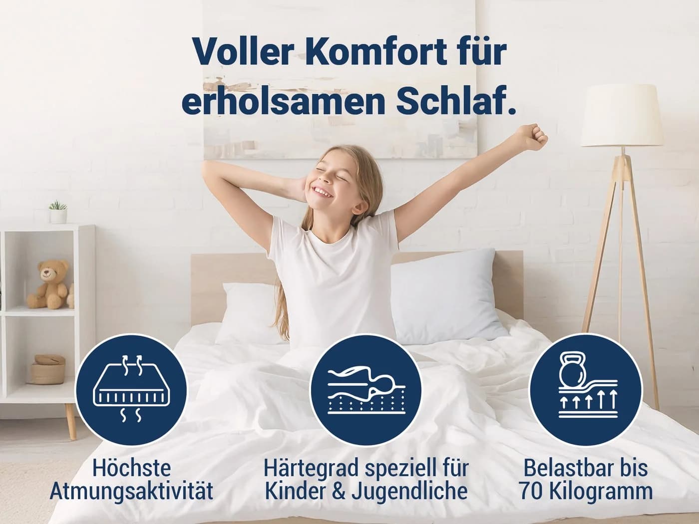 Betten-ABC KidZ Kindermatratze mit waschbarem Bezug und Kaltschaumkern - Bild 3