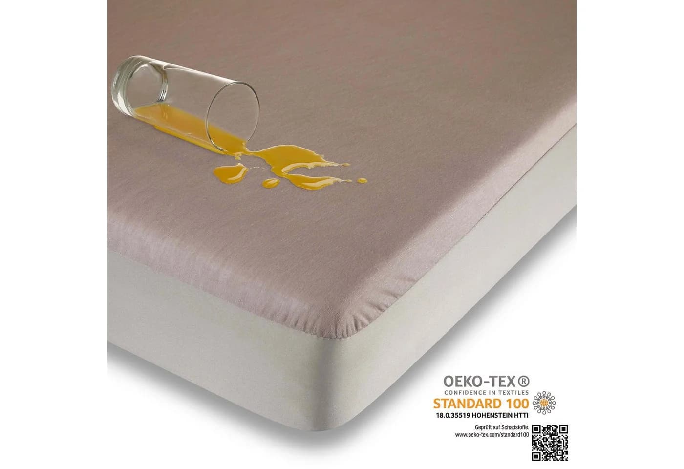 Betten-ABC Wasserfestes Spannbettlaken Taupe Lyocell & Modal - Bild 2