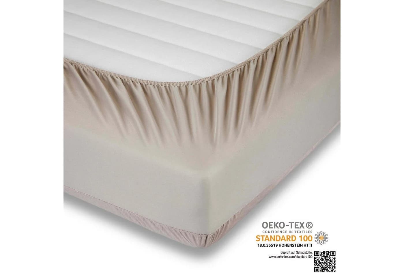 Betten-ABC Wasserfestes Spannbettlaken Taupe Lyocell & Modal - Bild 3
