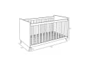 Betten-ABC Bubema Babybett Lino höhenverstellbar weiß Bild 3