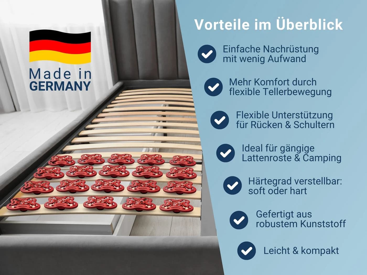 Betten-ABC Tellermodule 5er Set Rot Verstellbarer Härtegrad - Bild 5