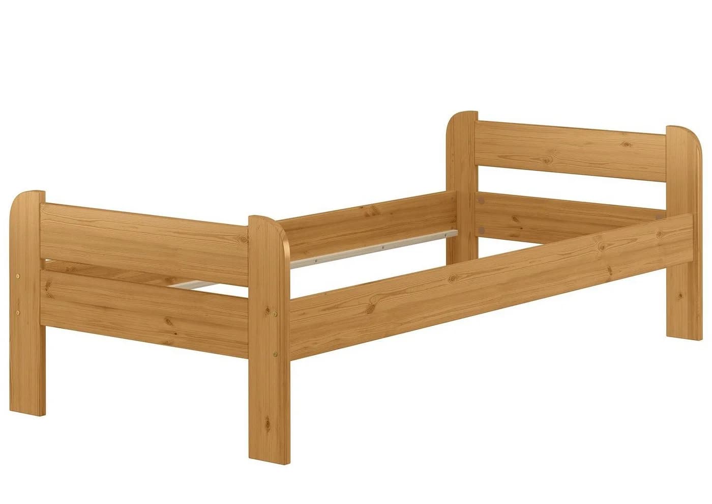 ERST-HOLZ Massivholzbett Einzelbett Kiefer 90x200 cm Braun - Bild 3
