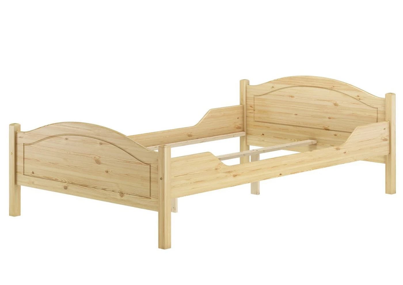 ERST-HOLZ Massivholzbett Landhausstil Kiefer farblos lackiert