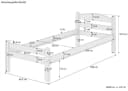 ERST-HOLZ Massivholzbett Buche waschweiß 80x200 cm Bild 3