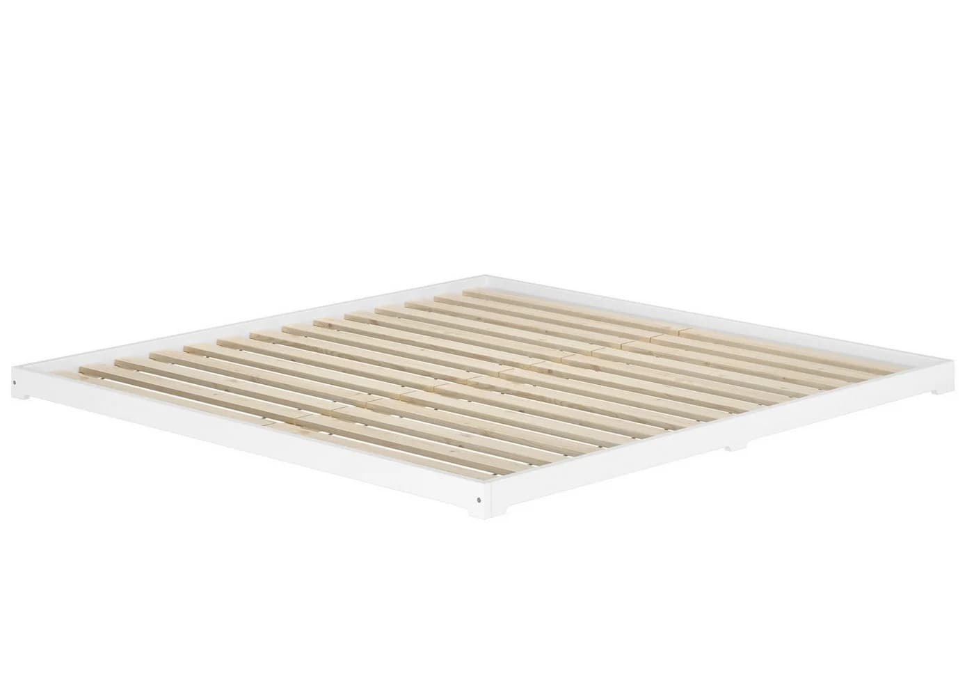 ERST-HOLZ Massivholzbett Weißes Niederflurbett Futonbett Kieferholzbett 180x200 cm - Bild 2