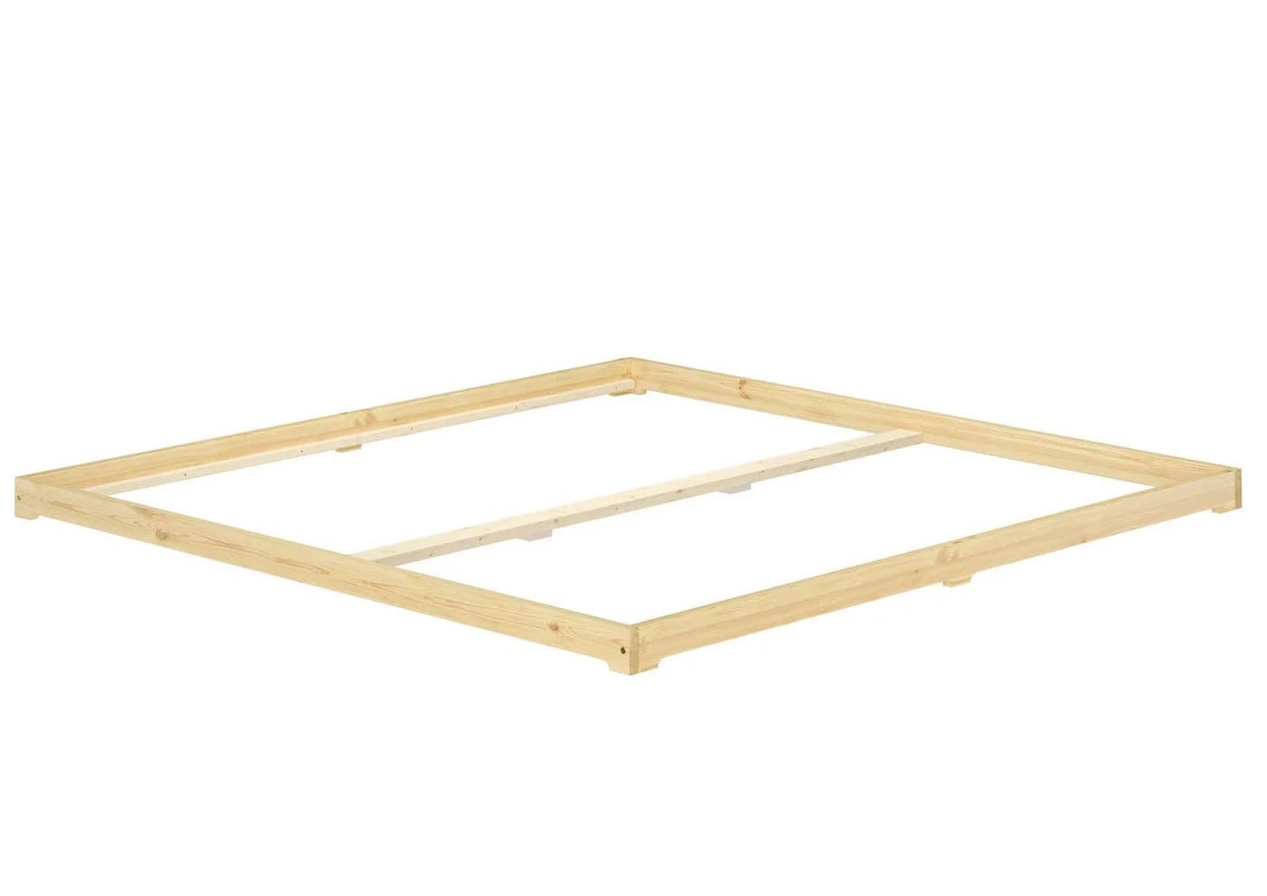 ERST-HOLZ Massivholzbett Futonbett Niedriges Ehebett Kiefernholz