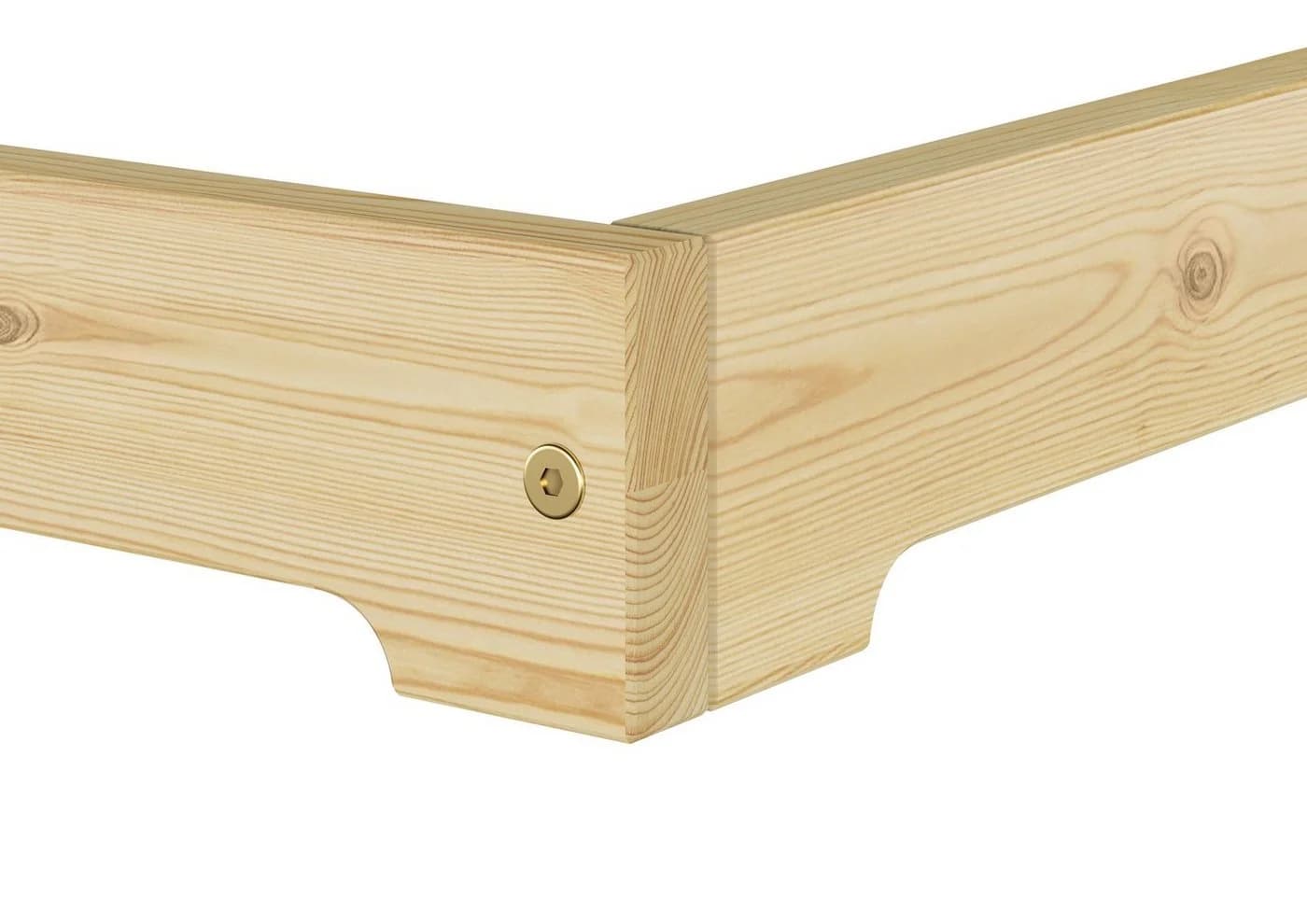 ERST-HOLZ Massivholzbett Futonbett Niedriges Ehebett Kiefernholz - Bild 5