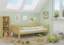 ERST-HOLZ Massivholzbett Futonbett Kiefer 90x200 cm farblos lackiert Bild 1