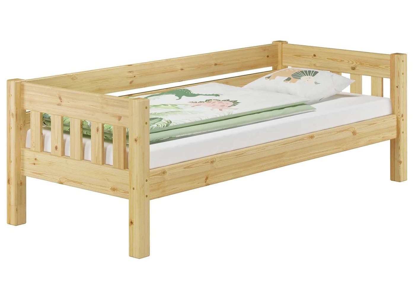 ERST-HOLZ Massivholzbett Futonbett Kiefer 90x200 cm farblos lackiert - Bild 2
