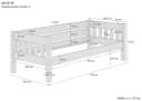 ERST-HOLZ Massivholzbett Futonbett Kiefer 90x200 cm farblos lackiert Bild 4