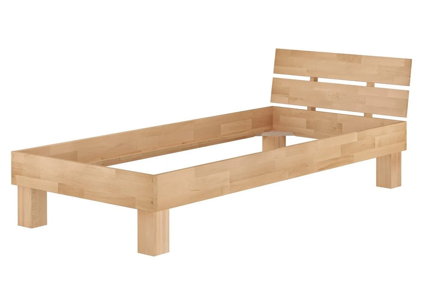 ERST-HOLZ Massivholzbett Buche 100x200 cm - Farblos Lackiert - Bild 3
