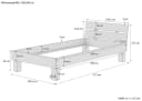 ERST-HOLZ Massivholzbett Buche 100x200 cm - Farblos Lackiert Bild 4