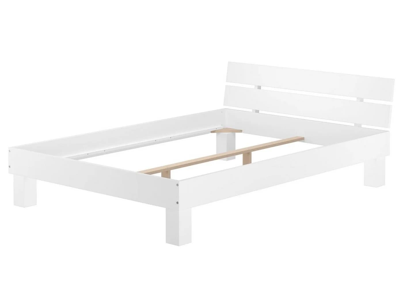ERST-HOLZ Doppelbett Massivholz Buche Waschweiß 140x220 cm - Bild 3