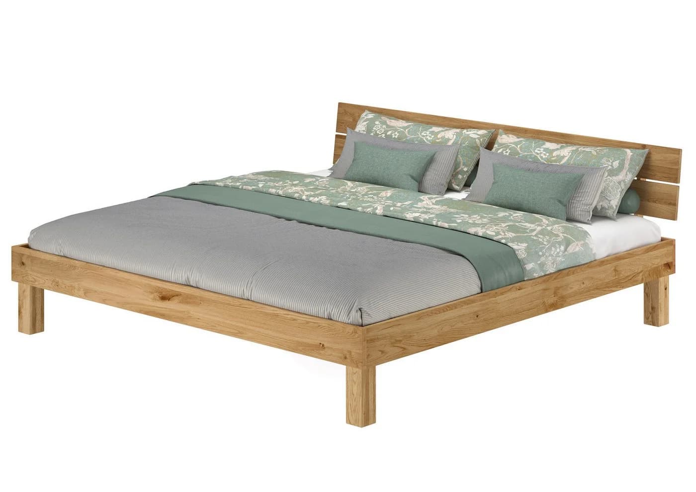ERST-HOLZ Massivholzbett Kingsize Eiche geölt 200x200 cm - Bild 2