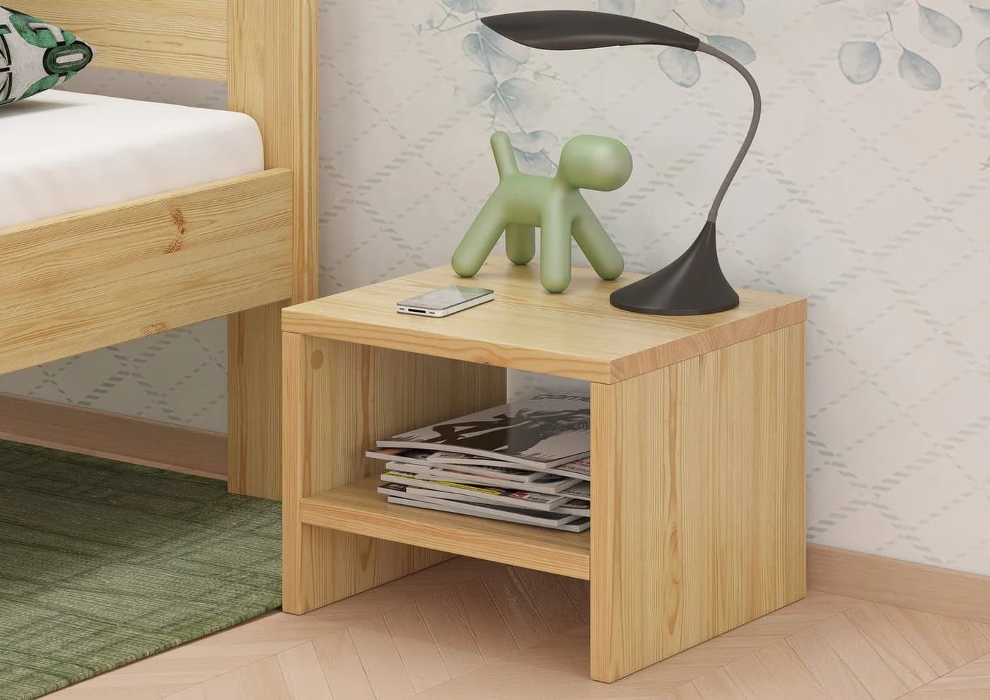 ERST-HOLZ Nachttisch Kiefer Massiv Modern Kubisch