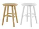 ERST-HOLZ Arbeitshocker Runder Holz-Hocker Kiefer Lackiert Bild 2