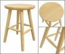 ERST-HOLZ Arbeitshocker Runder Holz-Hocker Kiefer Lackiert Bild 5