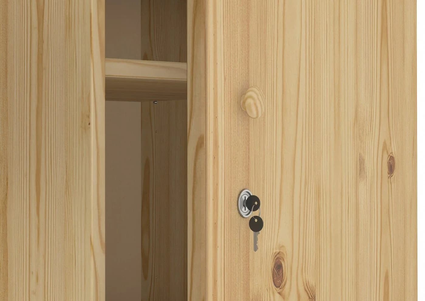 ERST-HOLZ Spind Holzschrank Kiefer Massiv mit 6 Fächern - Bild 4