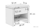 ERST-HOLZ Nachtkommode Massivholz Buche mit Schublade Bild 4