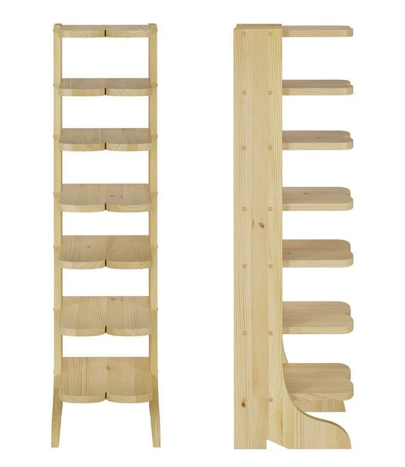 ERST-HOLZ Schuhregal Massivholz Kiefer für 7 Paar Schuhe - Bild 5