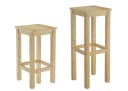 ERST-HOLZ Barhocker Massivholz Kiefer Natur 60/80 cm Bild 2