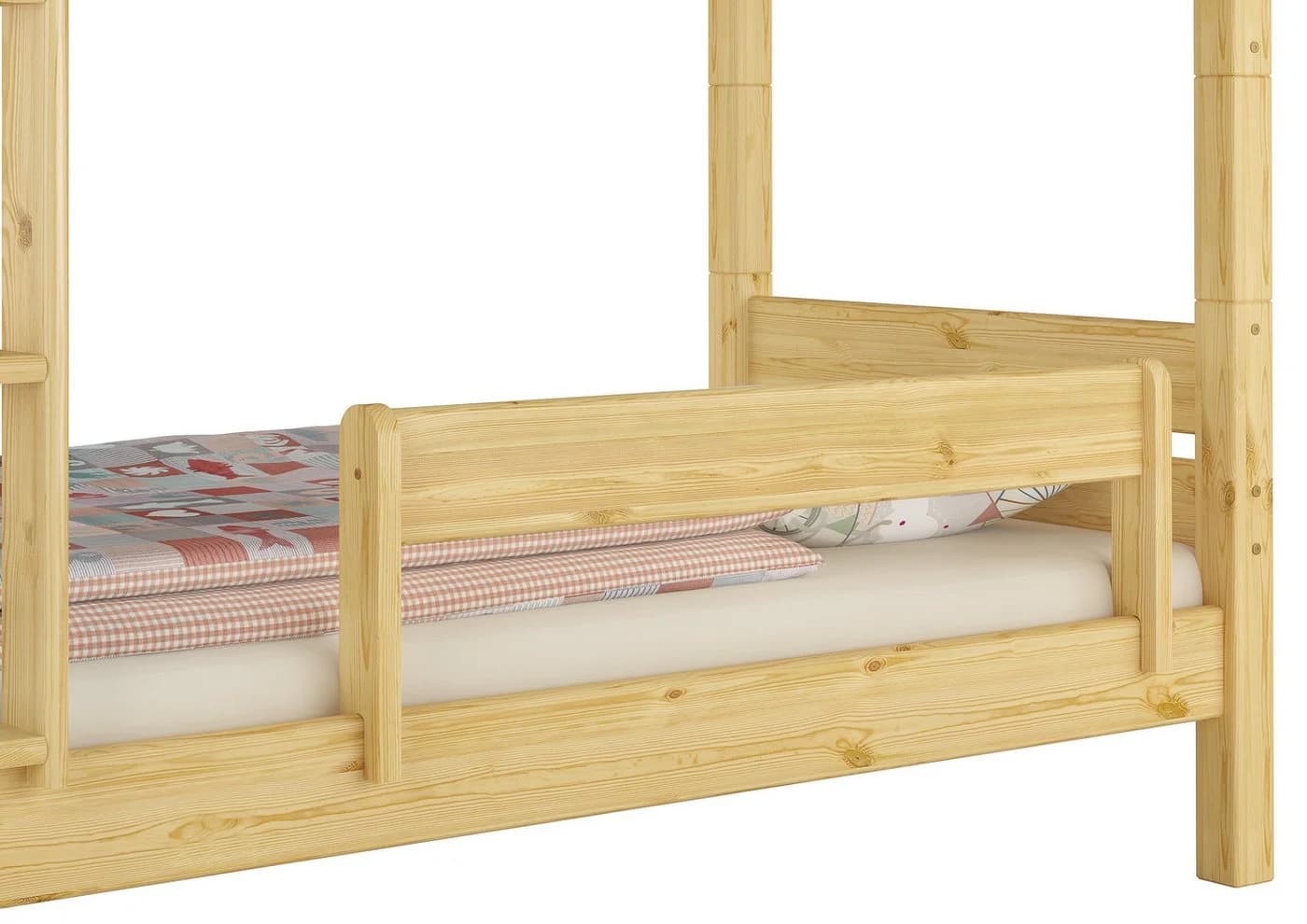 ERST-HOLZ Bettschutzgitter Kindersicherung massiv Kiefer weiß lackiert - Bild 3