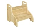ERST-HOLZ Tritthocker Massivholz Kiefer Weiß/Natur Badezimmerhocker Bild 1