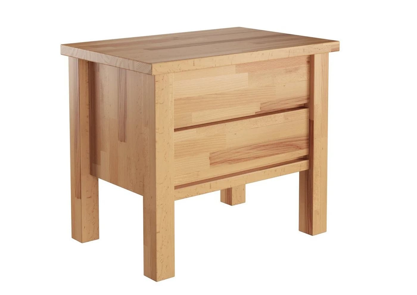 ERST-HOLZ Nachtkommode Buche geölt Massivholz Zwei Schubladen - Bild 2