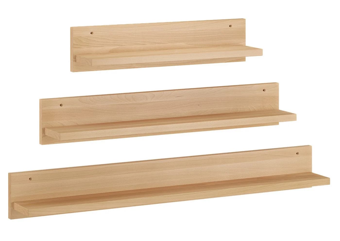 ERST-HOLZ Wandregal Buche massiv Klarlack L-Design - Bild 2