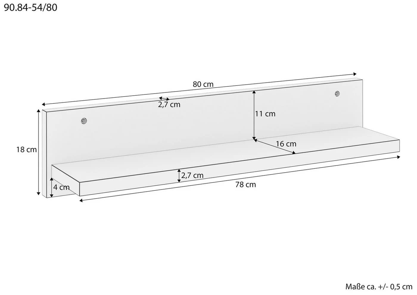 ERST-HOLZ Wandregal Buche massiv Klarlack L-Design - Bild 4
