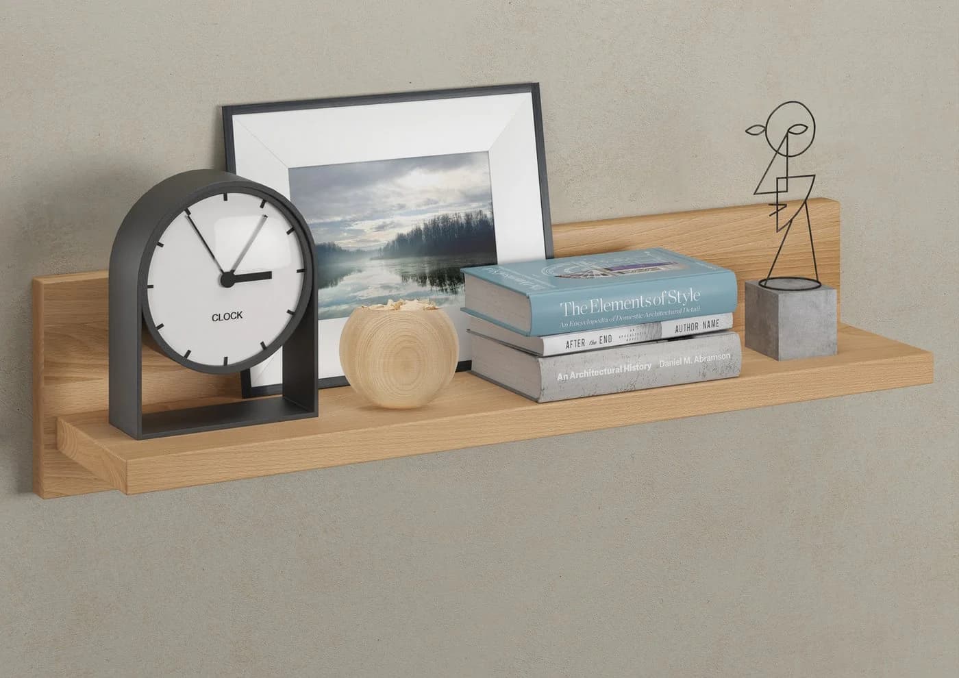 ERST-HOLZ Wandregal Buche massiv Klarlack L-Design - Bild 5