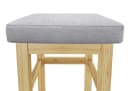 ERST-HOLZ Arbeitshocker mit hellgrauem Sitzpolster aus Kiefernholz Bild 4