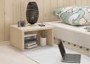 ERST-HOLZ Nachttisch Niedrig aus Massiv-Fichte Metallfrei Beige Bild 1