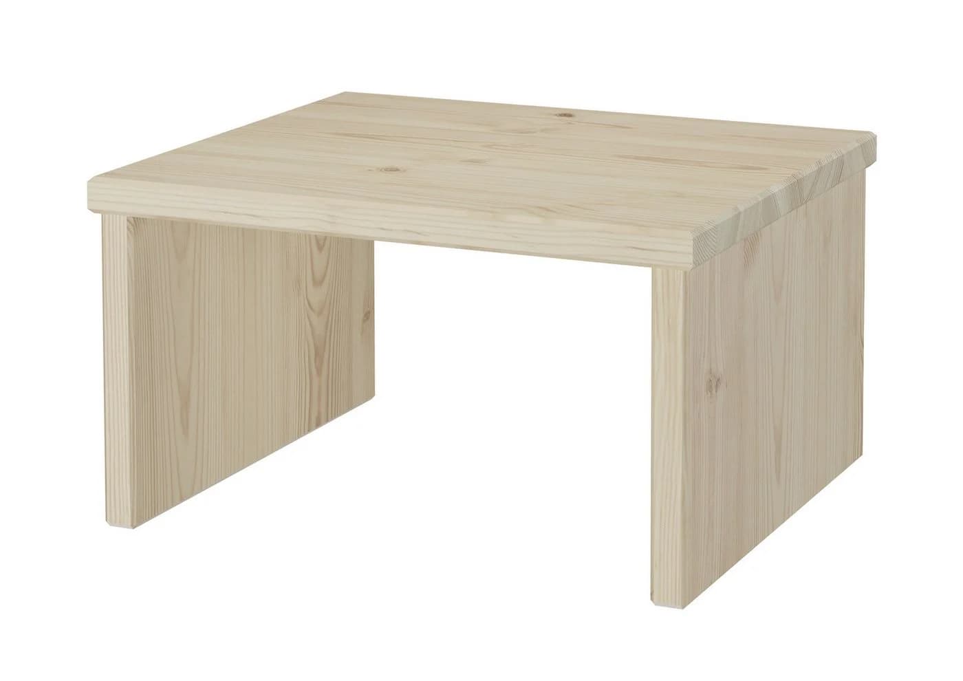 ERST-HOLZ Nachttisch Niedrig aus Massiv-Fichte Metallfrei Beige - Bild 2