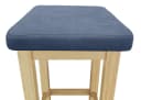 ERST-HOLZ Barhocker Kiefer massiv gepolstert Navy-Blau Bild 4