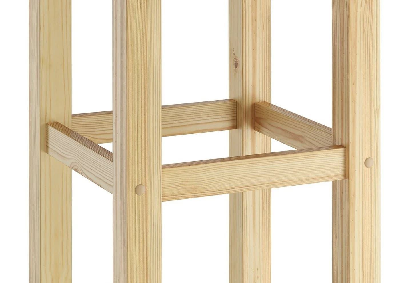 ERST-HOLZ Barhocker Kiefer massiv gepolstert Navy-Blau - Bild 5